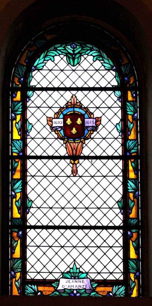Vitraux de l'église de Marcigny - Jeanne d'Amanzé