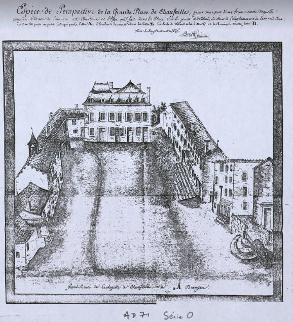 La Grande Place de Chauffailles en 1825