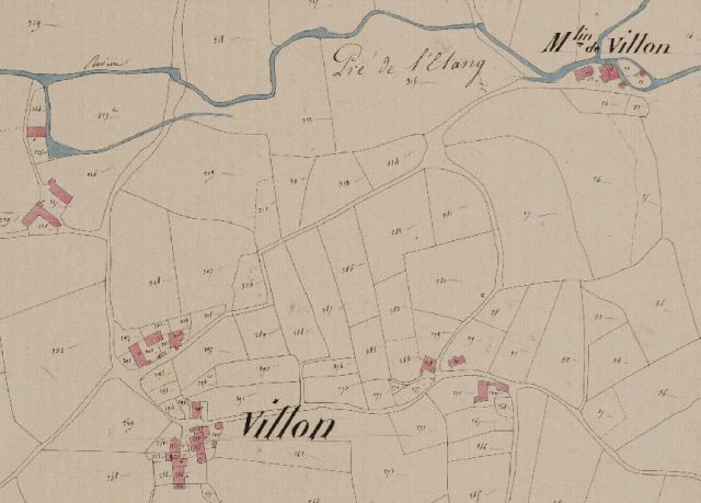 Chauffailles en 1829, hameau de Villon