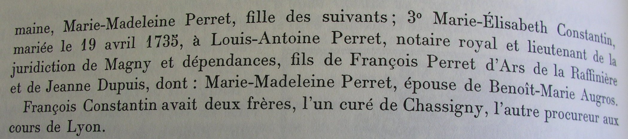Ex-libris de François Constantin, bourgeois de St-Germain-la-Montagne, suite