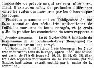 Récit de Louis Pasteur paru dans Le Temps en 1886