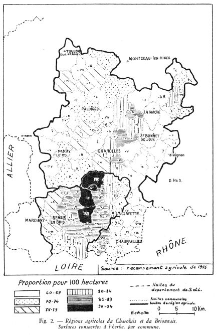 Régions agricoles du Charolais-Brionnais