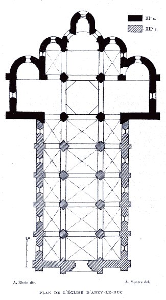 Plan de l'église d'Anzy-le-Duc