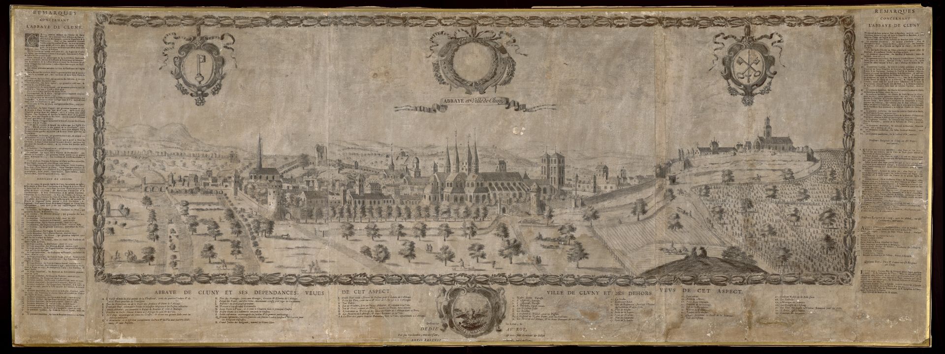 Ville et abbaye de Cluny par Louis Prévost (v. 1670-1680)